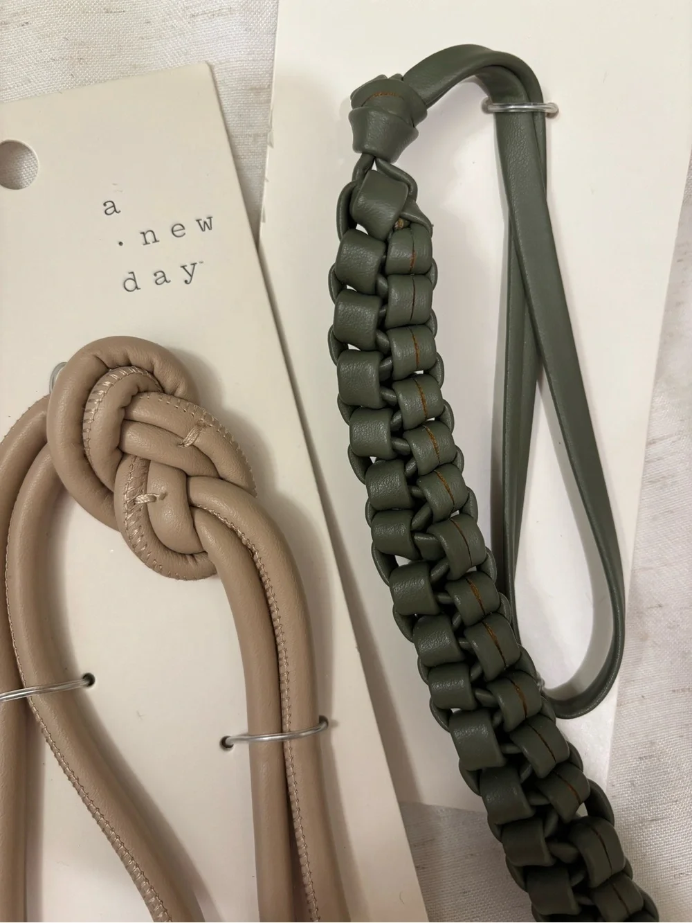 Bag Charms By A New Day in Taupe & Olive